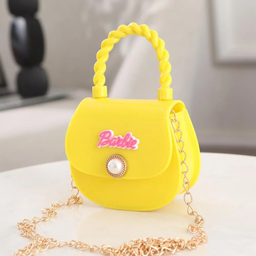 Mini Jelly Purse Handbag Shoulder Bag with Magnetic Button Wallet for Girls