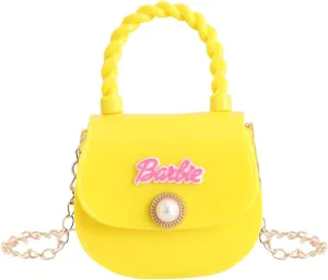 Mini Jelly Purse Handbag Shoulder Bag with Magnetic Button Wallet for Girls