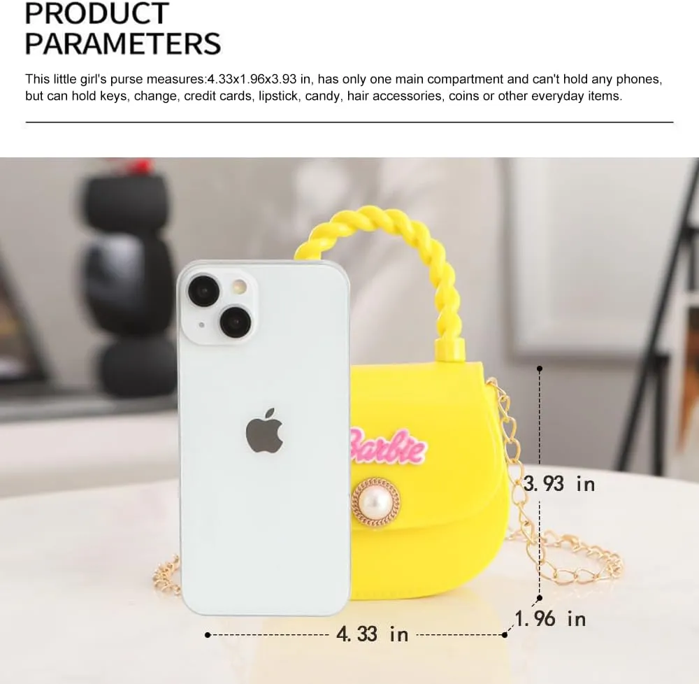 Mini Jelly Purse Handbag Shoulder Bag with Magnetic Button Wallet for Girls