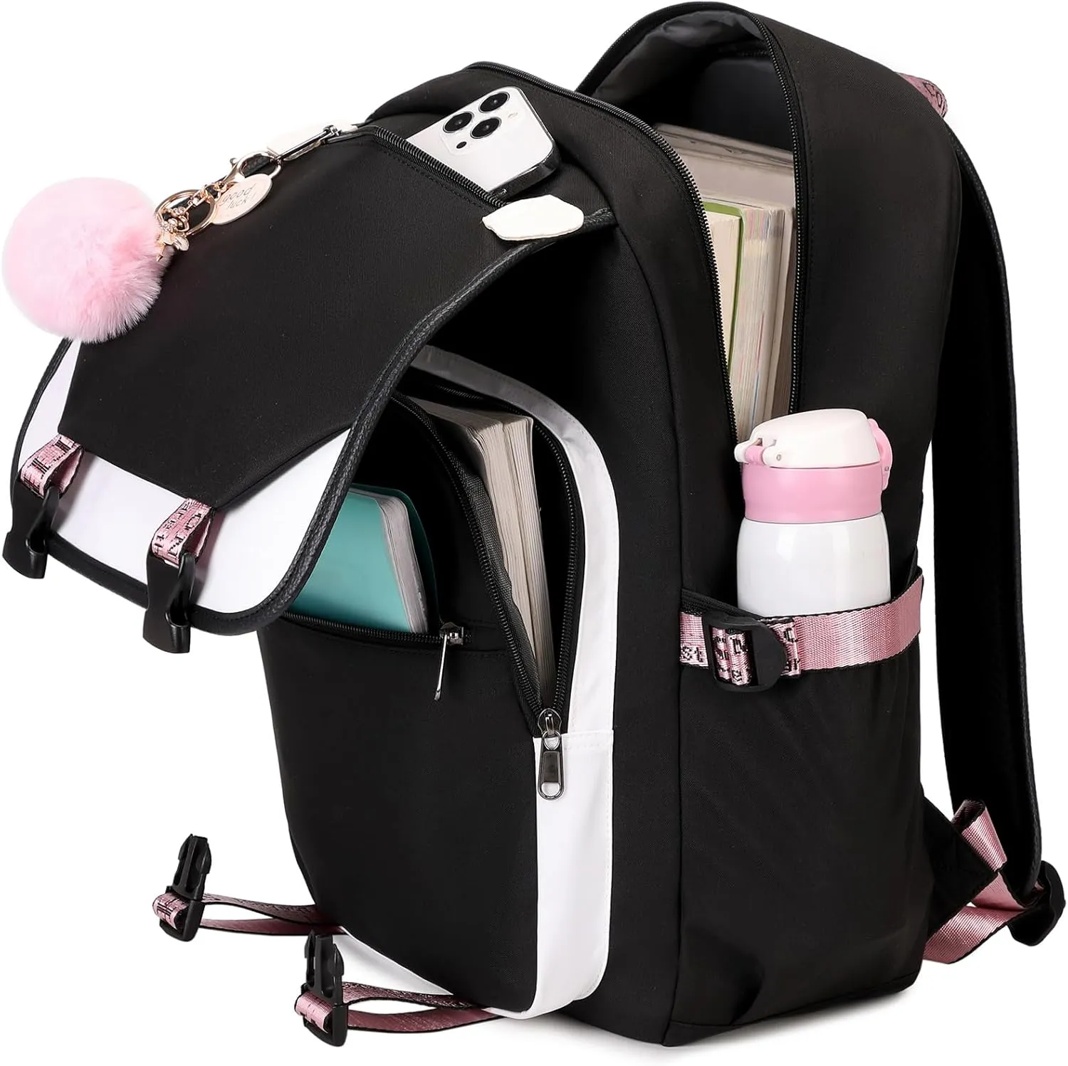 MOONBABY Girls Backpack School Bookbag for Teens Large Capacity Aesthetics Bags for Middle High School