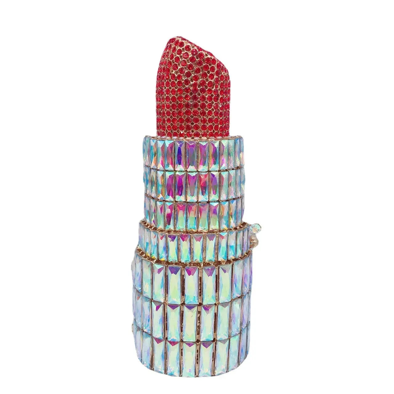 NEW Lipstick Shaped Crystal Purses - Luxury Diamond Clutch Bags
