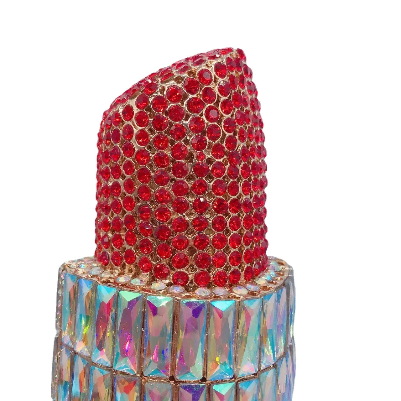 NEW Lipstick Shaped Crystal Purses - Luxury Diamond Clutch Bags
