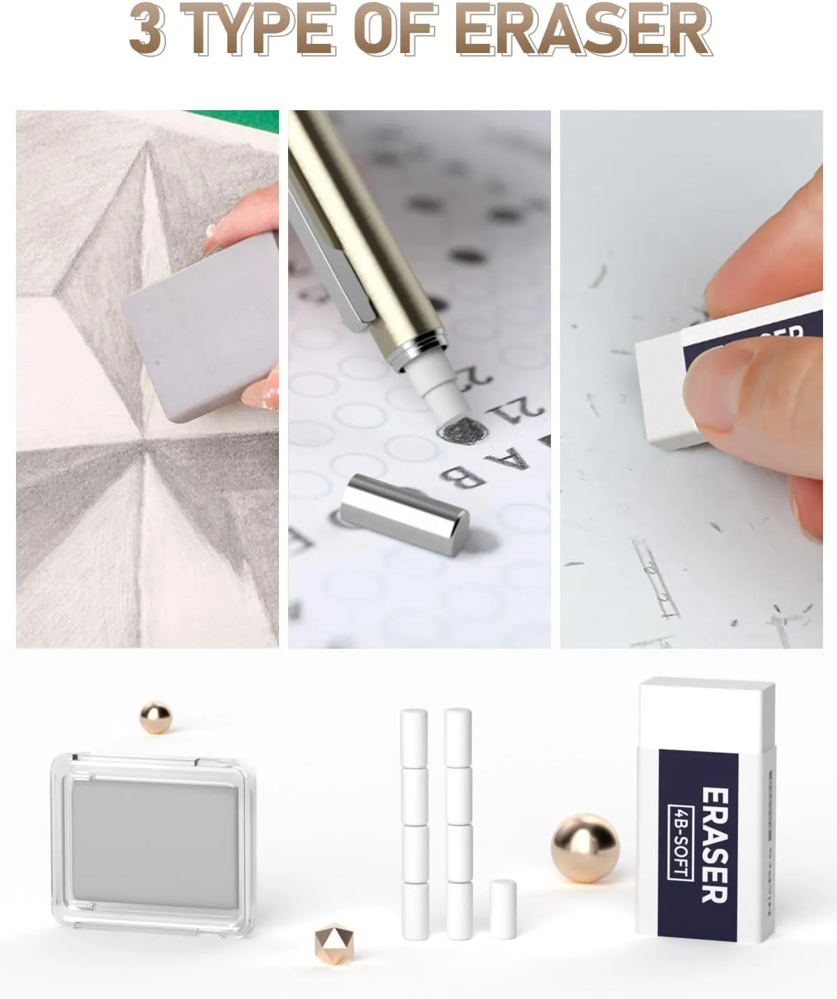 Nicpro 37PCS Art Mechanical Pencil Set, 4PCS Metal Drafting Pencil 0.3mm, 0.5 mm, 0.7 mm, 0.9 mm & 2PCS 2mm Lead Holder (6B 4B 2B HB 2H 4H Colors)