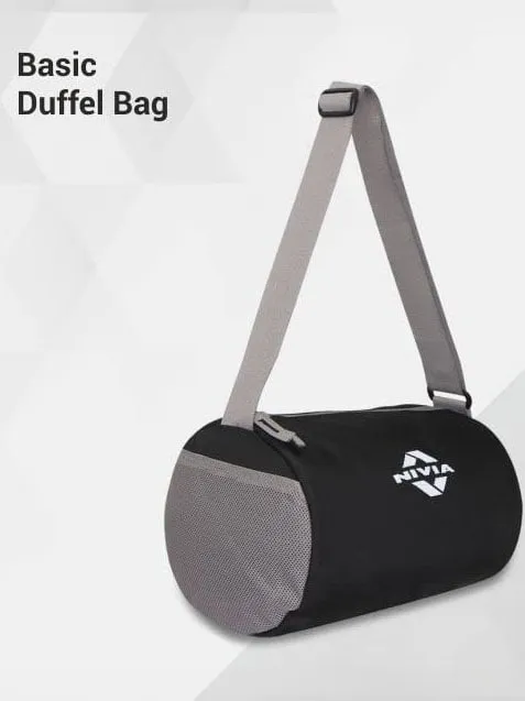 NIVIA Basic 11.5L Duffle Bag (Black/Grey)