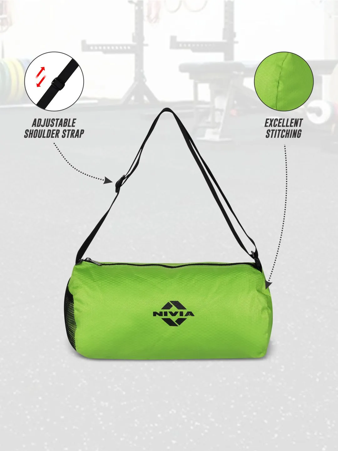 NIVIA Basic 11.5L Duffle Bag (Green/Black)