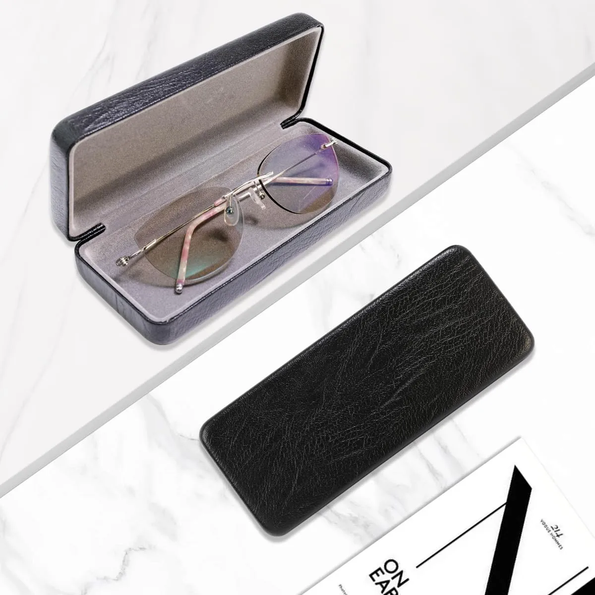 PERFECTSIGHT Hard Shell Eyeglasses Case, Kawaii Protective Glasses Case for Kids, Cute Eyeglass Case for Women Men Girls
