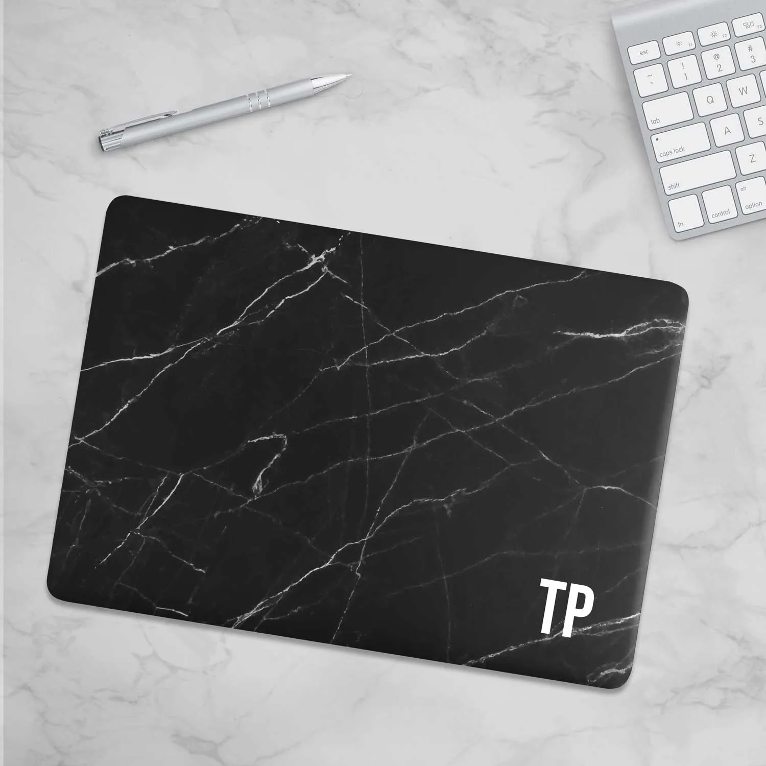 Personalized Macbook Hard Shell Case - Black Marble