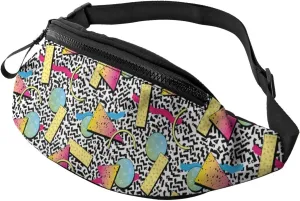 Retro 80S 90S Fanny Waist Bag Pack Casual Chest Bag Waist Packs Everywhere Belt Bag Sling Bag for Women Men