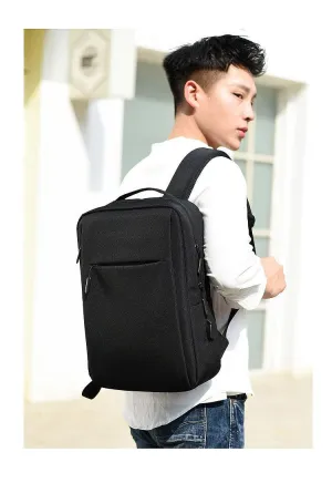 Smart Anti-Theft Oxford Backpack With Usb Charging Ports Bag-Black