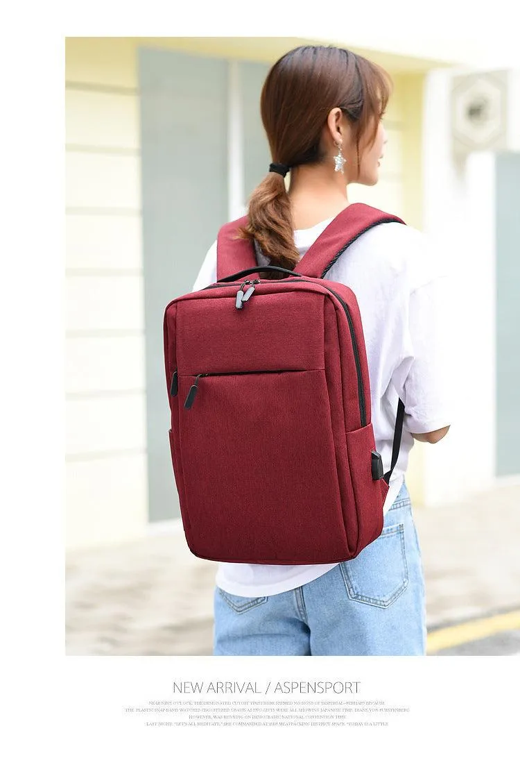 Smart Anti-Theft Oxford Backpack With Usb Charging Ports Bag-Black