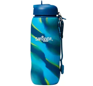 Smiggle Mirage Collection Bottles Silicon Mid Blue 4Y 