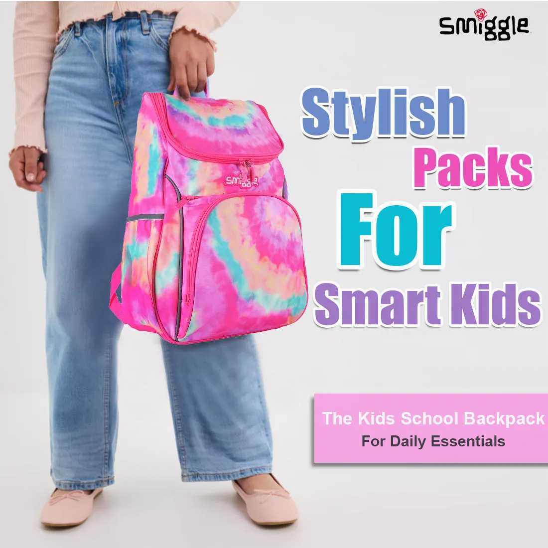 Smiggle Vivid Access Reflect Backpack Pink