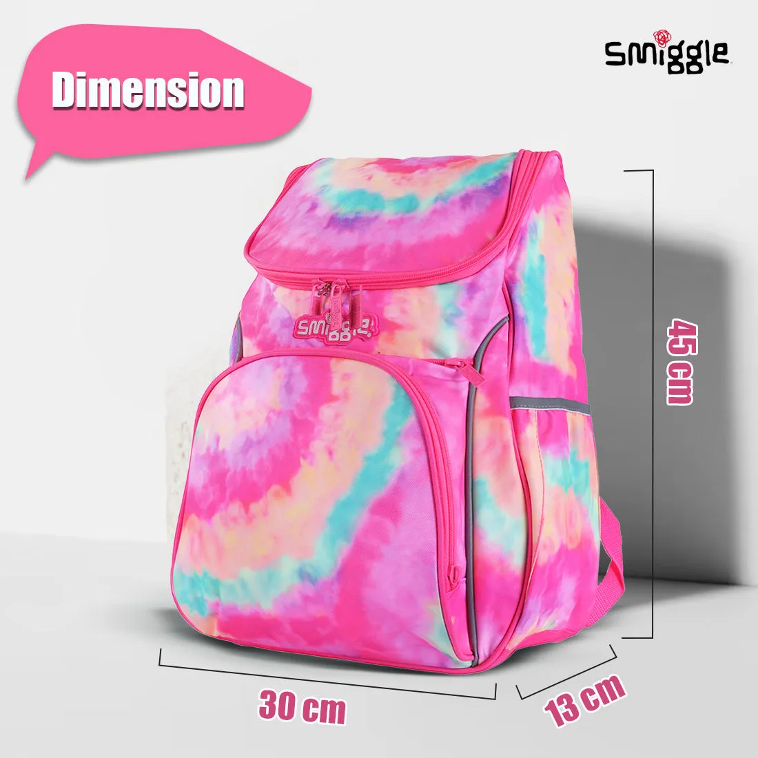Smiggle Vivid Access Reflect Backpack Pink