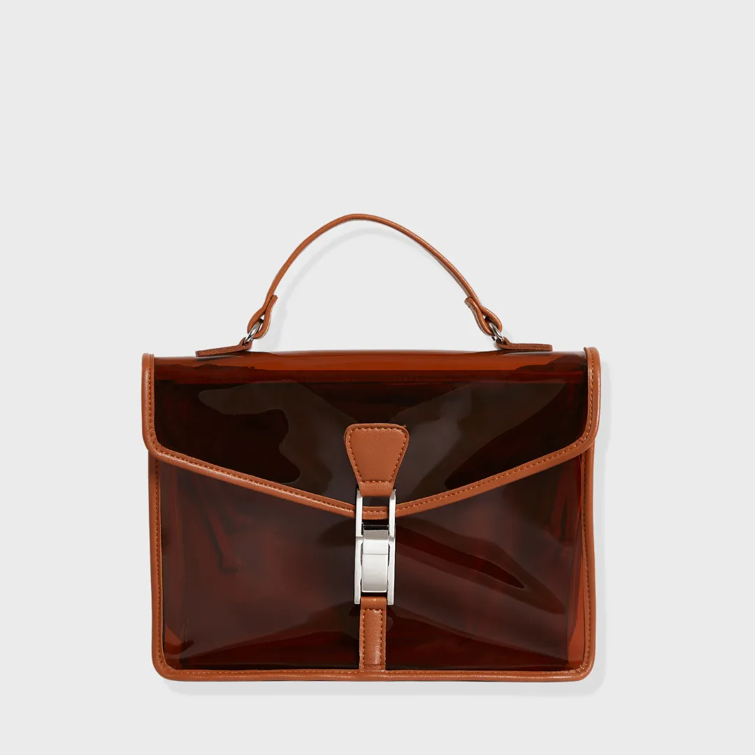 SOPHIE PVC SLING BAG AMBER