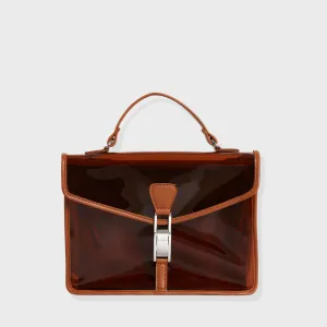 SOPHIE PVC SLING BAG AMBER