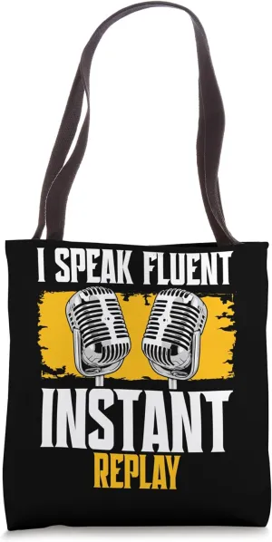 Sports Announcer & Commentator Broadcaster Tote Bag