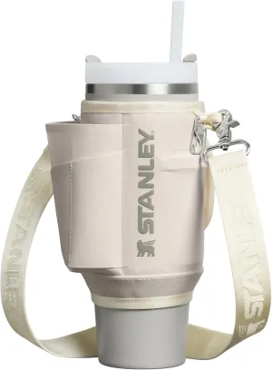 Stanley All Day Quencher Carry All for 30 oz Tumbler with Handle | Crossbody Bag with Phone Holder Pocket, Card Sleeve & Detachable Strap | Water Bottle Carrier Bag | BPA-Free | Cream