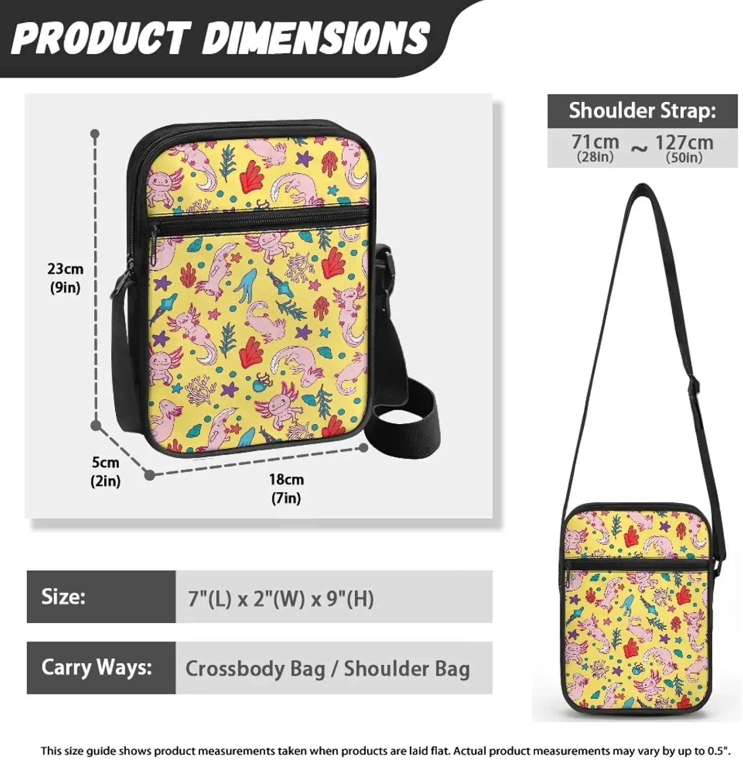 TODIYADDU Sling Bag for Women Men Crossbody Purse Trendy Messenger Bag Small Shoulder Bag Mini Phone Pouch Purse Nice Gifts