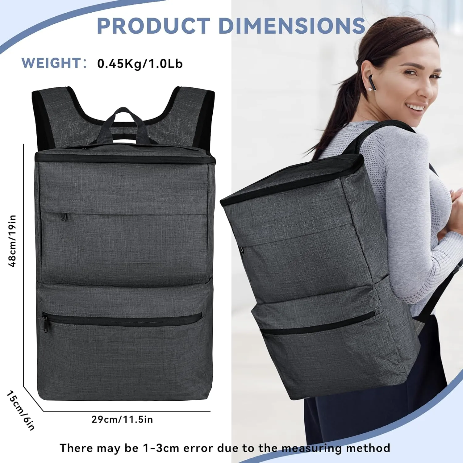 Travel Laptop Backpack, Business Backpack,Work Backpack Airline Approved for Men & Women 40L Water Resistant Laptop Bag Fits 17&14 Inch Laptop for Commuter Lightweight Work Bag Business Travel(Grey)
