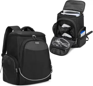Trunab Gaming Console Backpack Compatible with Playstation 5 / PS5 Slim / PS4 / Xbox One, Travel Carrying Bag with Multiple Pockets for 15.6 Laptop and Gaming Accessories