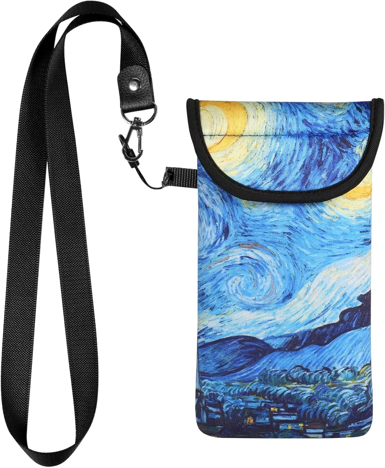 Universal Cell Phone Pouch Neoprene Phone Sleeve w/ Belt Clip Loop & Neck Lanyard Strap Compatible for iPhone 16 Pro Max Galaxy S25 Ultra S25  S24 FE A16 A35 A55 Oneplus 13 Pixel 9 Pro XL Poco X7 Pro